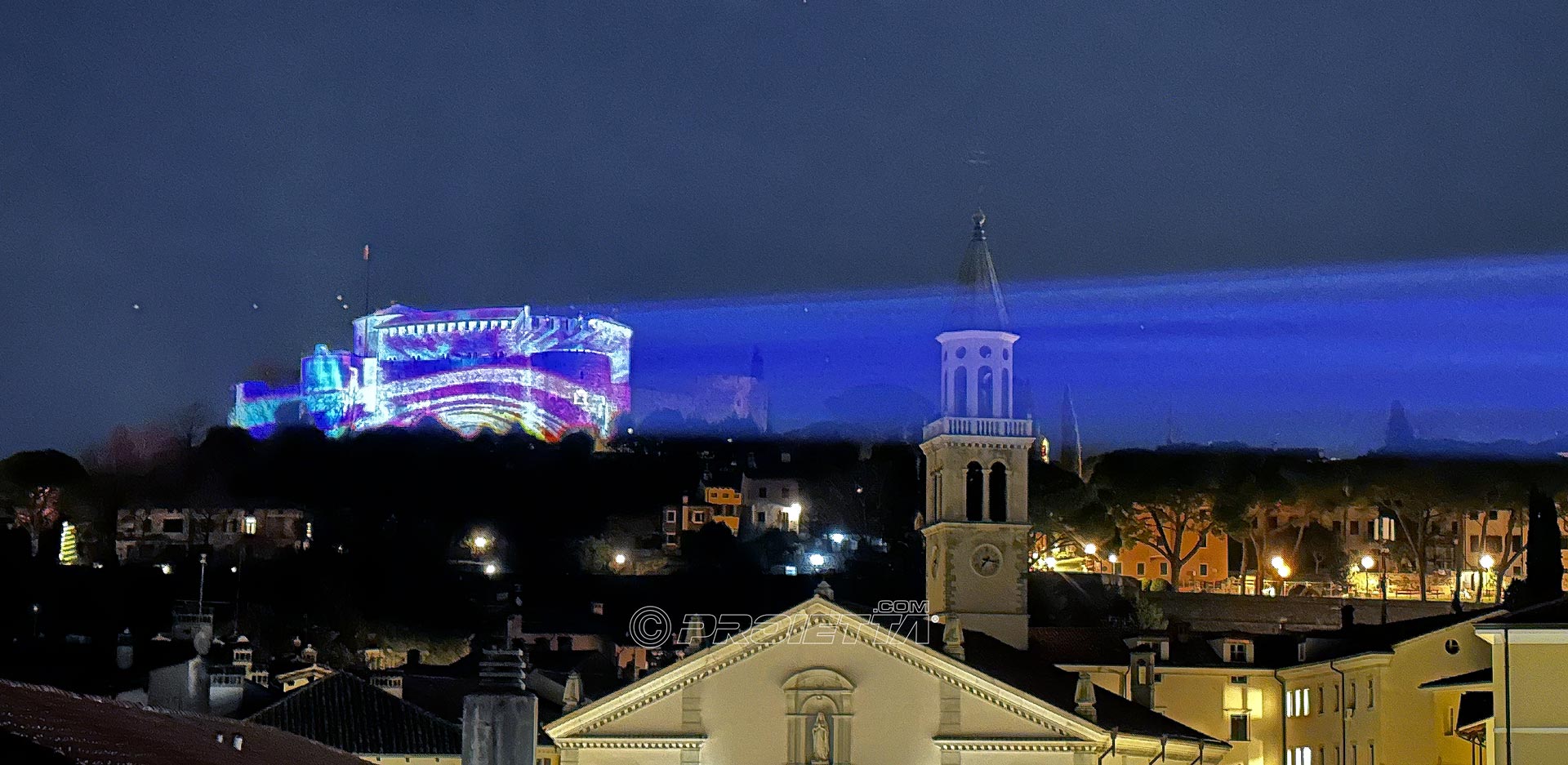 Projections on the castle of Gorizia