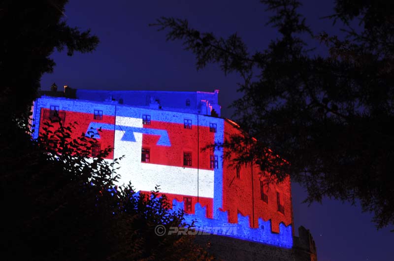 Projection on castle